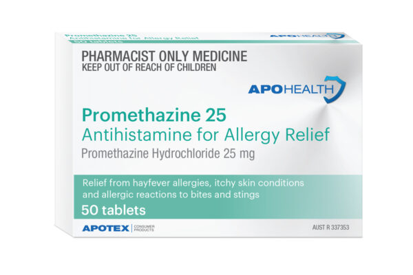 APH Promethazine for Allergy Relief CARTON 25mg 50s V11