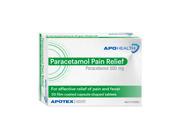 APOHEALTH Paracetamol Pain Relief Film Coated Tabs 500mg Pack 20