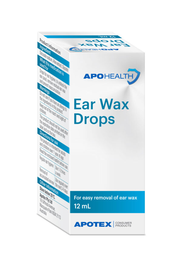 ApoHealth Ear Wax Drops 25mg Bottle 12ml