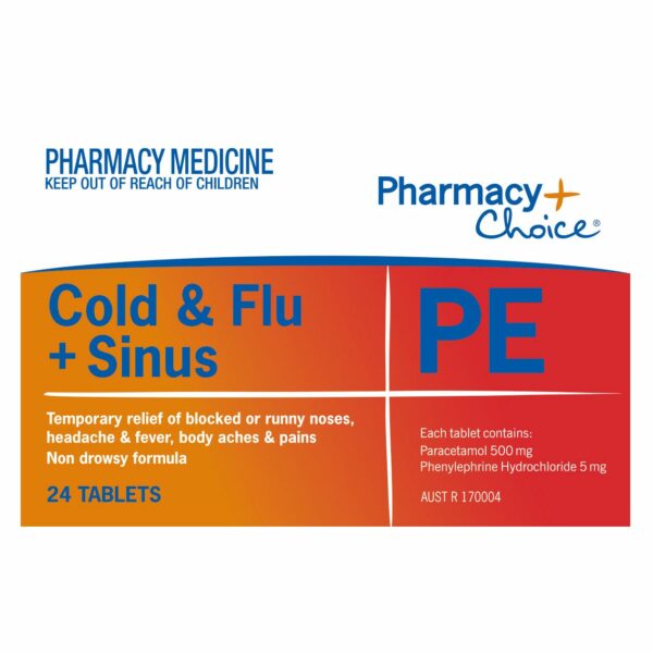 PC Cold Flu & Sinus PE Tablets - Pack 24