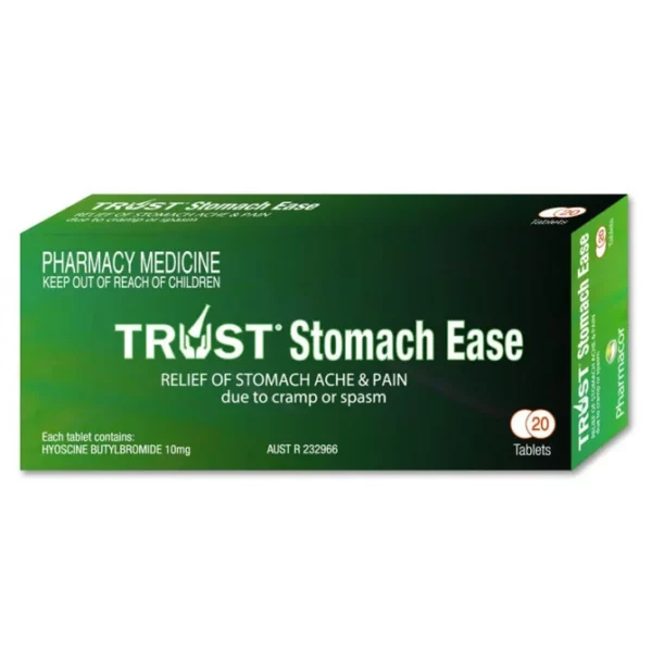 Trust Stomach Ease 10mg Tablets - Box of 20 (Buscopan Generic)