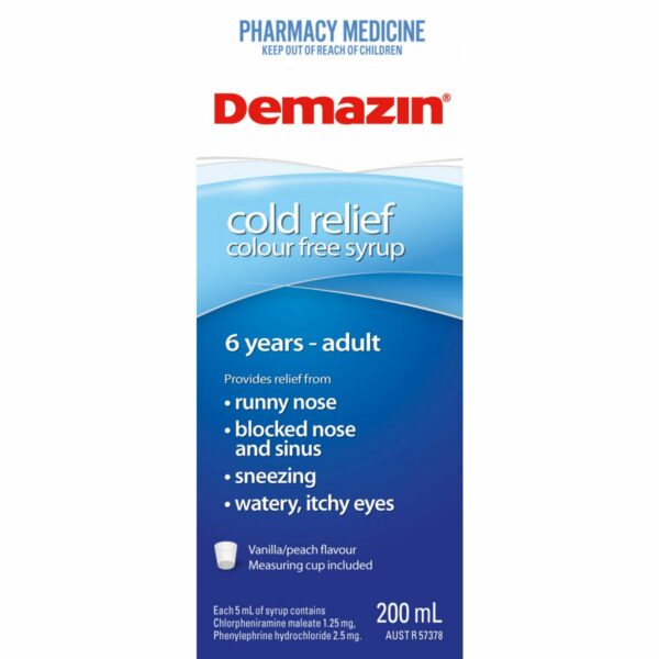 Demazin Syrup Clear 200ml Bottle
