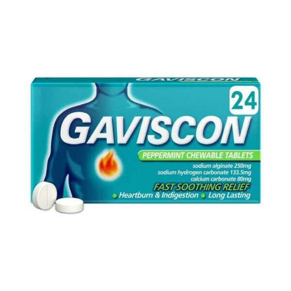 Gaviscon Tab Relief Peppermint Box of 24
